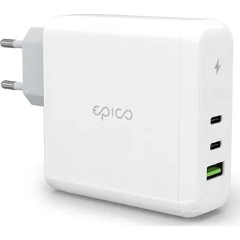 Mobilní telefon Nabíječka do sítě Epico 100W GaN síťová nabíječka - bílá
