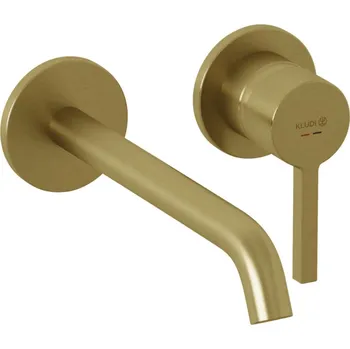 Vodovodní baterie Kludi Nova Fonte - Umyvadlová baterie pod omítku, 2-otvorová instalace, kartáčované zlato 20245N015