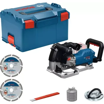 Frézka BOSCH GNF18V-40 06016C5000 bez aku + 2x řezný kotouč + kufr + rychloupínací matice + štípací nástroj + příslušenství