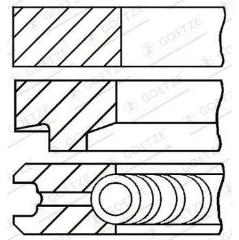 Motor automobilu Sada pístních kroužků GOETZE ENGINE 08-146100-00