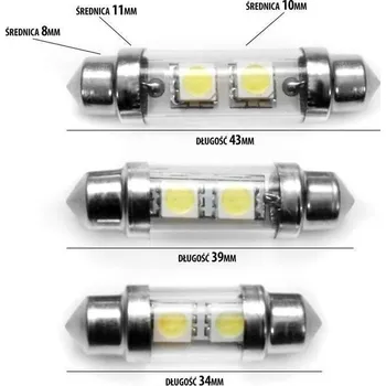 Žárovka Interlook Auto LED žárovka C5W 2 SMD 5050 31 mm