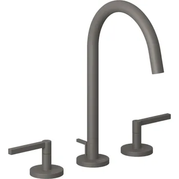 Vodovodní baterie Kludi Nova Fonte - Umyvadlová baterie s výpustí, 3-otvorová instalace, matná šedá 20143O115