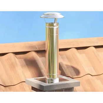 vidaXL Deštníkový kryt na komín Stříbrná 20 x 20 x 18 cm Nerezová ocel [42008455]