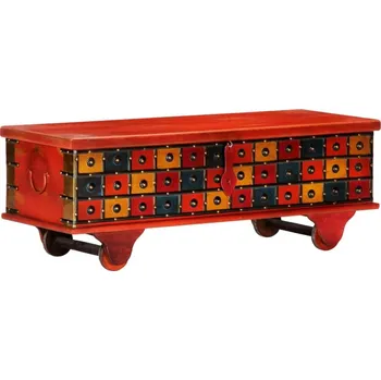 Truhla vidaXL Úložný box červený 110 x 40 x 40 cm masivní akáciové dřevo [247669]