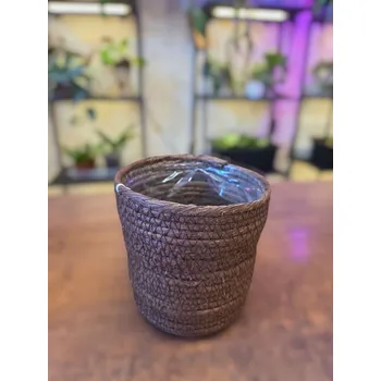 Koš z mořské trávy tmavě hnědý rovný XL