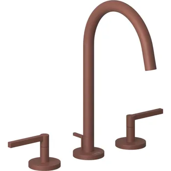 Vodovodní baterie Kludi Nova Fonte - Umyvadlová baterie s výpustí, 3-otvorová instalace, matná cihlová 20143O515