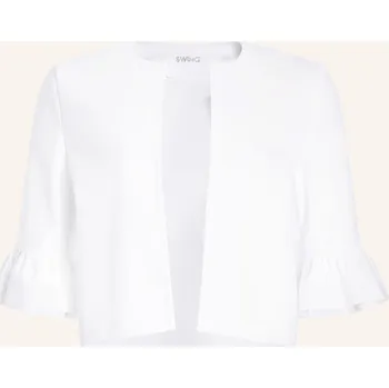 Dámský blejzr Swing Dámské Džínový Bolero S 3/4 Rukávy, bílá, 42