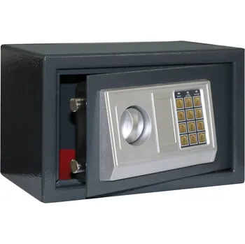 Trezor vidaXL Digitální trezor se zámkem Tmavě šedá 31 x 20 x 20 cm Ocel [42011306]
