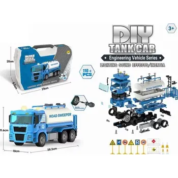 ostatní stavebnice Sestavitelná cisterna – stavebnice 110 dílků se světlem a zvukem