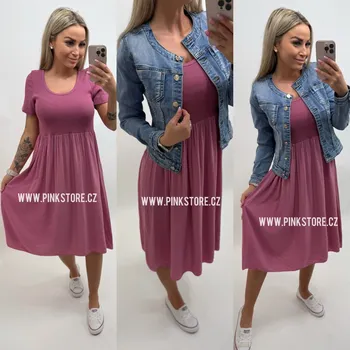 Dámské šaty Krátké šaty EVELIN Barva: Tmavě hnědá