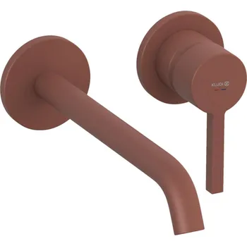 Vodovodní baterie Kludi Nova Fonte - Umyvadlová baterie pod omítku, 2-otvorová instalace, matná cihlová 20245O515