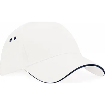 Kšiltovka Beechfield 5 panelová čepice Ultimate Sandwich Peak Barva: bílá - modrá námořní