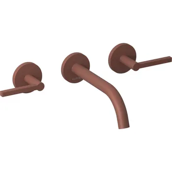 Vodovodní baterie Kludi Nova Fonte - Umyvadlová baterie pod omítku, 3-otvorová instalace, s tělesem, matná cihlová 20144O515