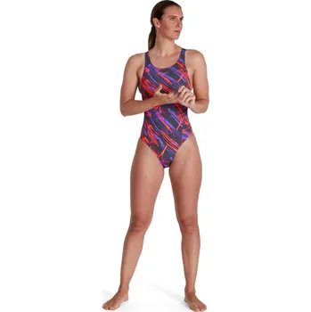 Dámské plavky SPEEDO Speedo Recordbreaker plavky Ultraviolet/Phoenix Red vel 28 FIALOVÁ|RŮŽOVÁ