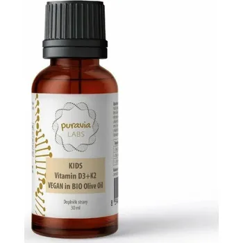 Puravia Labs Kids Vitamín D3 + K2 v olivovém oleji 30 ml