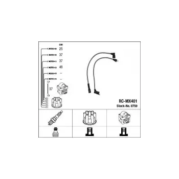 Zapalovací kabel Sada kabelů pro zapalování NGK RC-MX401 - ŠKODA