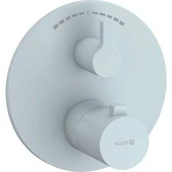 Vodovodní baterie Kludi Nova Fonte - Termostatická baterie pod omítku, pro 2 spotřebiče, matná světle modrá 20810O415