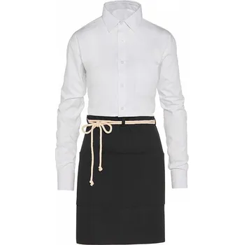 Kuchyňská zástěra SG Accessories - BISTRO (Ex JASSZ Bistro) Krátká keprová zástěra Corsica se šňůrkou a kapsou Barva: Černá