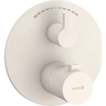 Vodovodní baterie Kludi Nova Fonte - Termostatická baterie pod omítku, pro 2 spotřebiče, matná světle šedá 20810O215