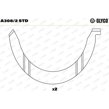 Kliková hřídel Distanční kotouč, kliková hřídel GLYCO A308/2 STD