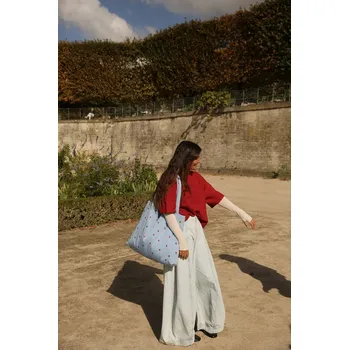 Přebalovací taška Taška STUDIO NOOS Light Blue Hearts Puffy