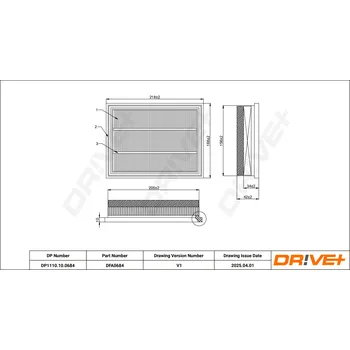 Vzduchový filtr Vzduchový filtr Dr!ve+ DP1110.10.0684