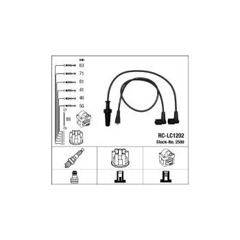 Zapalovací kabel Sada kabelů pro zapalování NGK RC-LC1202 - LANCIA