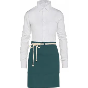 Kuchyňská zástěra SG Accessories - BISTRO (Ex JASSZ Bistro) Krátká keprová zástěra Corsica se šňůrkou a kapsou Barva: petrolejová