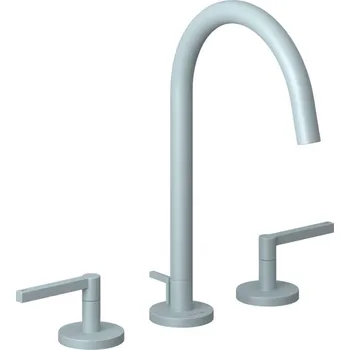 Vodovodní baterie Kludi Nova Fonte - Umyvadlová baterie s výpustí, 3-otvorová instalace, matná světle modrá 20143O415
