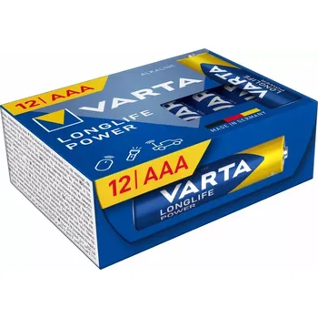 Elektronika Alkalické baterie AAA VARTA Longlife Power, 12 ks