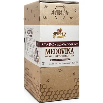 Medovina Apimed - Staroslovanská medovina - tmavá z lesního medu - 3 l 13,5%, bag in box