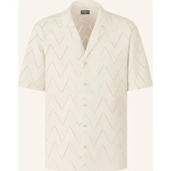 Pánská košile Strellson Pánská Pletená Košile Clint Regular Fit, krémová, 40