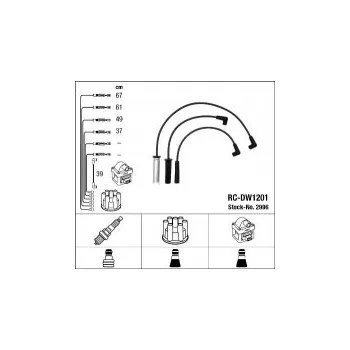 Zapalovací kabel Sada kabelů pro zapalování NGK RC-DW1201 - DAEWOO