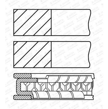 Auto-moto Sada pístních kroužků GOETZE ENGINE 08-107400-00