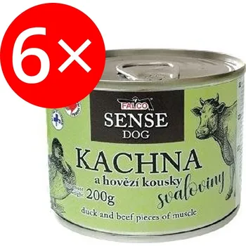 Krmivo pro psa Sokol Falco Sense Dog kachna a hovězí 6 × 200 g
