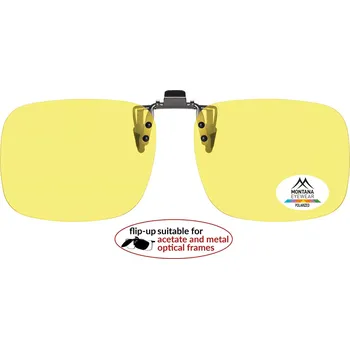 Sluneční brýle MONTANA EYEWEAR KLIP NA BRÝLE C8C se žlutou čočkou na noční vidění pro řidiče