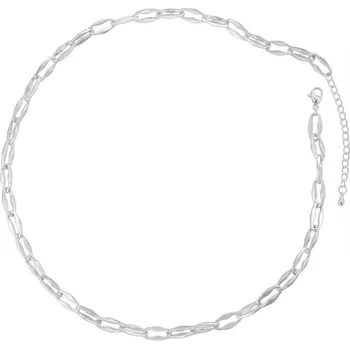 Souprava šperků B-TOP Nadčasový náhrdelník ve stříbrném tónu s oválnými články