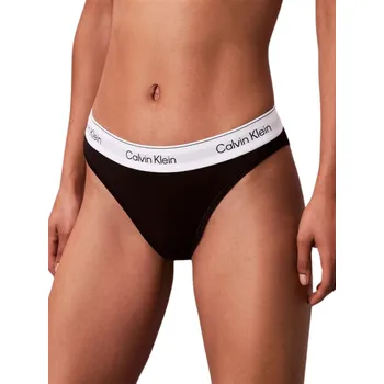 Dámské spodní prádlo Dámské kalhotky CALVIN KLEIN-Tanga Icon Cotton Modal black Černá M
