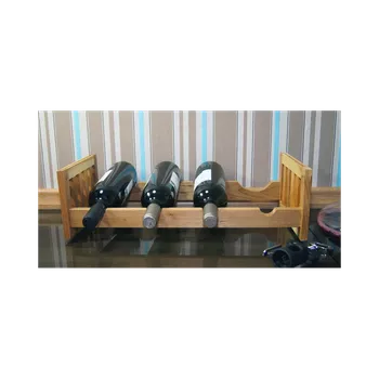 Stojan na víno Držák na víno (4 ks) stohovatelný, z masivního ořechového dřeva. Rozměry: 51x23x16cm.