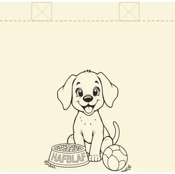 Nákupní taška Bavlněná taška 6l KRÉM Pejsek