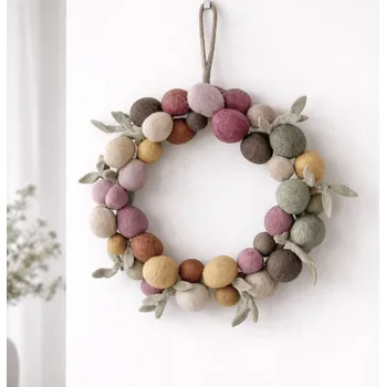 Velikonoční dekorace Gry & Sif Plstěný velikonoční věnec Gulia