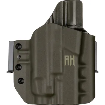 Příslušenství pro sportovní střelbu RH Holsters FROGY - Springfield Echelon Compact 4" - HS Echelon Compact 4" + Streamlight TLR-7 X - vnější kydexové pouzdro - poloviční sweatguard - olivová Pouzdro je pro: Pravák