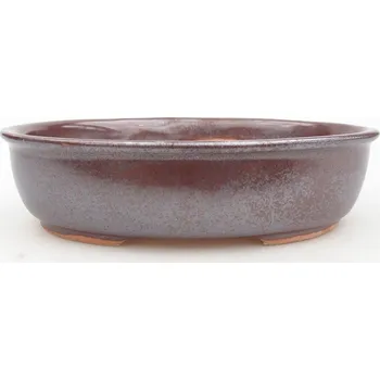 Květináč Keramická bonsai miska 19 x 14 x 5 cm hnědá