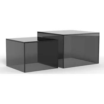 Konferenční stolek Sada 2 ks konferenčních stolků Dice kouřově šedá