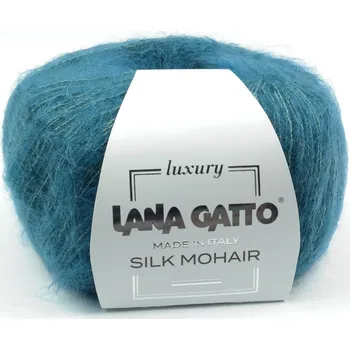 Příze Lana Gatto pletací příze mohér hedvábí SILK MOHAIR mořská modrá