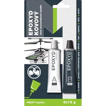 Průmyslové lepidlo Cartell Epoxid kovový dvousložkové lepidlo, 2 × 12 g