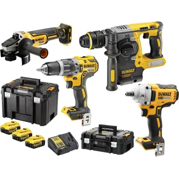 Sada nářadí DEWALT DCK428P3T - DVD796 + DCF894 + DCH273 + DCG405 4-dílný set aku nářadí 18 V; 3x 5,0 Ah