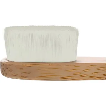 Zubní kartáček Ultrajemný rovný zubní kartáček Eko Bambus bílá / Důkladně čistí zuby