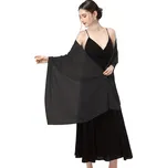 B-TOP Lehký šifonový šál přes ramena v černém provedení