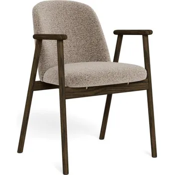 Křeslo Jídelní křeslo Leo z masivu dub kouřový/hnědé